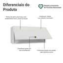 Ver imagem 3 de Armário Aéreo 70 Cm 1 Porta Basculante Branco Vik Madesa
