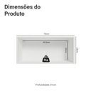 Ver imagem 2 de Armário Aéreo 70 Cm 1 Porta Basculante Branco Vik Madesa