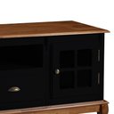 Ver imagem 3 de Conjunto Rack 60811 + Painel 50513 para Sala Pés Luiz Xv 1 Gaveta 2 Portas - Preto/imbuia