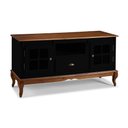 Ver imagem 2 de Conjunto Rack 60811 + Painel 50513 para Sala Pés Luiz Xv 1 Gaveta 2 Portas - Preto/imbuia