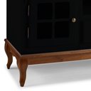 Ver imagem 4 de Conjunto Rack 60811 + Painel 50513 para Sala Pés Luiz Xv 1 Gaveta 2 Portas - Preto/imbuia