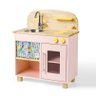 Mini Cozinha de Madeira - Rosa, da Ateliê Materno - Cód. Mini-Coz-2 - 1