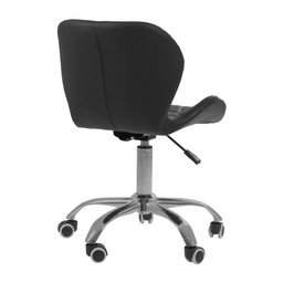 Cadeira Office Eiffel Slim Com Base Giratória E Ajustável - Preto - 5