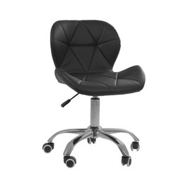 Cadeira Office Eiffel Slim Com Base Giratória E Ajustável - Preto - 1
