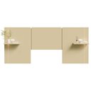 Ver imagem 1 de Cabeceira Casal Modular Lumen Off White com Kit Tomada e LED - Incorplac