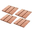 Ver imagem 1 de Kit 4 Descansos para Panelas em Madeira Essence 18x18cm Suportes para Panelas e Travessas Quentes