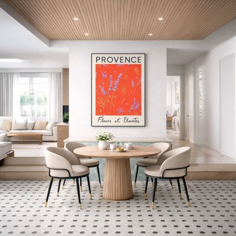 Quadro Canvas Provence Flores 40x30cm Mold Branca