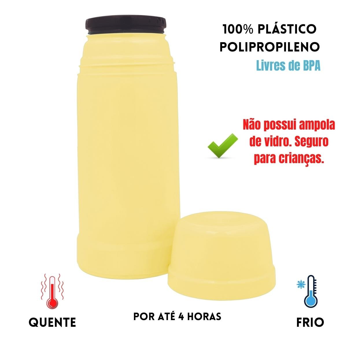 Garrafa Térmica Mini Mor Kids 300ml Ampola polipropileno Cor Cor:Amarelo - 6