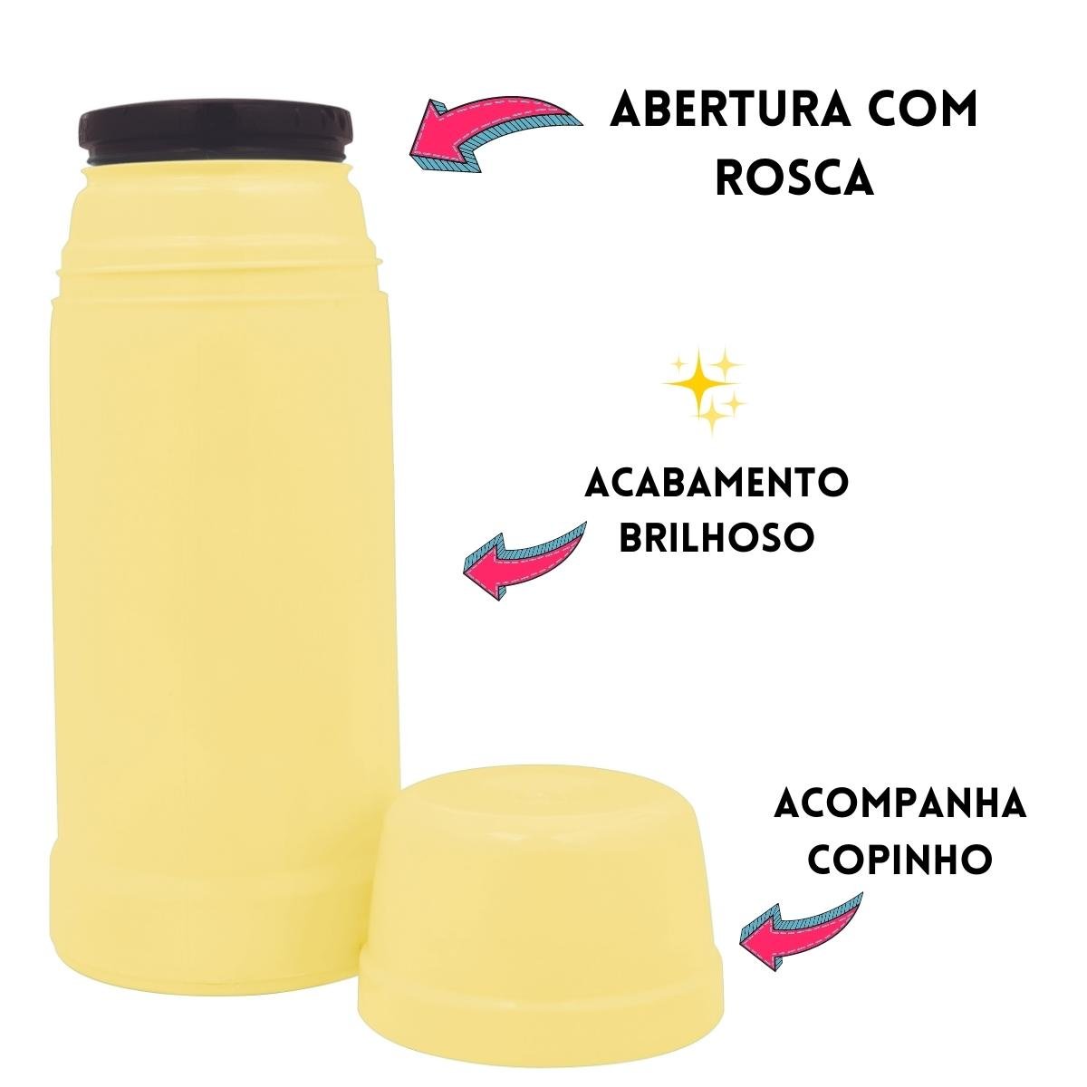 Garrafa Térmica Mini Mor Kids 300ml Ampola polipropileno Cor Cor:Amarelo - 2