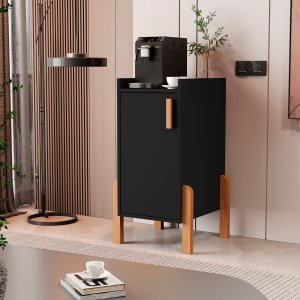 Armário Cozinha Escritorio Bebedouro Cafe Casa 1 Porta Retro - Preto