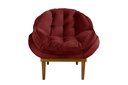 Ver imagem 2 de Poltrona Decorativa Marcela Veludo Vermelho