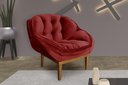 Ver imagem 1 de Poltrona Decorativa Marcela Veludo Vermelho