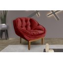 Ver imagem 1 de Poltrona Decorativa Marcela Veludo Vermelho