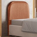 Ver imagem 1 de Cabeceira Cama Box 100cm Orgânica Lanna W01 Couríssimo Camel - Lyam Decor