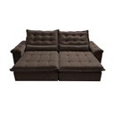 Ver imagem 5 de Sofá Retrátil e Reclinável 2,95m Cama inBox Big Fresh com SoftGel D40 Velupluma Café