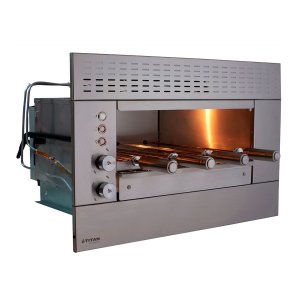 Churrasqueira de Embutir a Gás Inox 4 Espetos Painel Ventilado Suprema Tipo de Gás - Voltagem:gás na