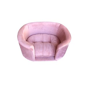 Poltrona Caminha Pet para Cachorros e Gatos Veludo Rosa Bz Home Decor