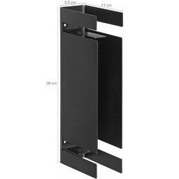 Mão Francesa Masutti Preta Dupla Suporte para Prateleiras Mdf Reforçado 20kg Parede Aço Carbono - 4