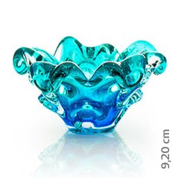 Centro De Mesa Em Cristal Murano Azul E Verde - São Marcos - 2