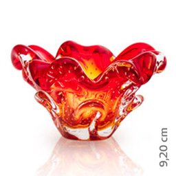 Centro De Mesa Em Cristal Murano Vermelho - São Marcos - 2