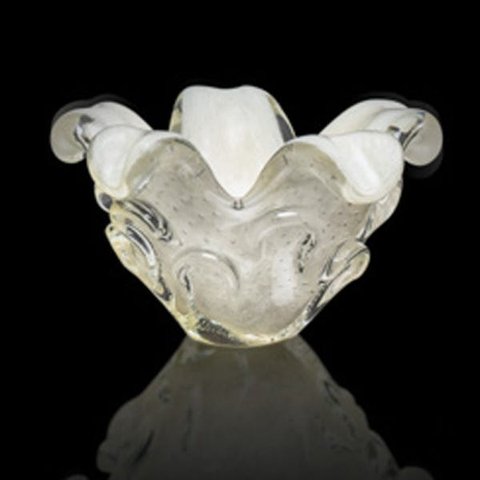 Centro De Mesa Em Cristal Murano Pérola - São Marcos