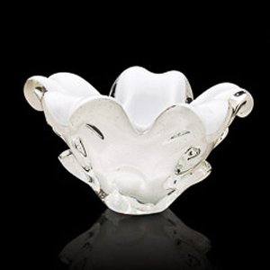 Centro De Mesa Em Cristal Murano Branco - São Marcos