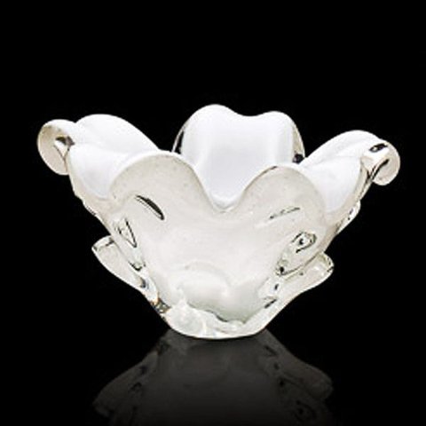 Centro De Mesa Em Cristal Murano Branco - São Marcos