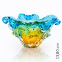 Ver imagem 2 de Centro De Mesa Em Cristal Murano Azul E Âmbar - São Marcos