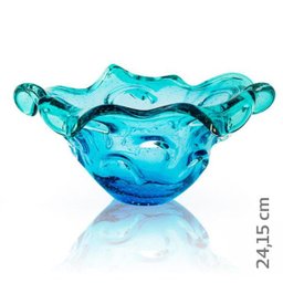 Centro de Mesa em Cristal Murano Azul e Verde - São Marcos - 2 Centro de Mesa em Cristal Murano Azul e Verde - São Marcos - 2