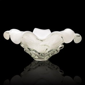 Centro De Mesa Em Cristal Murano Branco - São Marcos