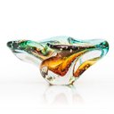 Ver imagem 1 de Centro De Mesa Em Cristal Murano Verde E Âmbar - São Marcos