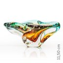 Ver imagem 2 de Centro De Mesa Em Cristal Murano Verde E Âmbar - São Marcos