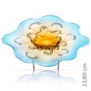 Ver imagem 2 de Centro De Mesa Em Cristal Murano Azul E Âmbar - São Marcos