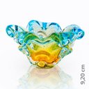 Ver imagem 2 de Centro De Mesa Em Cristal Murano Azul E Âmbar - São Marcos