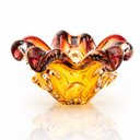 Ver imagem 1 de Centro De Mesa Em Cristal Murano Lilás E Âmbar - São Marcos