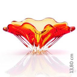 Centro De Mesa Em Cristal Murano Vermelho - São Marcos - 2