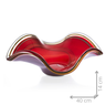 Centro Onda em Cristal Murano Vermelho e Preto - São Marcos - 2