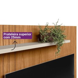 Painel Home para Tv 50 Polegadas Creta Linea Brasil Nature/off White - 2