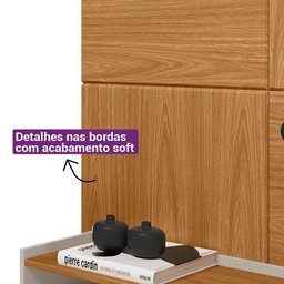 Painel Home para Tv 50 Polegadas Creta Linea Brasil Nature/off White - 4
