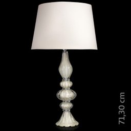 Abajur em Cristal Murano Pérola - São Marcos - 2