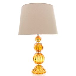 Abajur em Cristal Murano Âmbar - São Marcos - 1