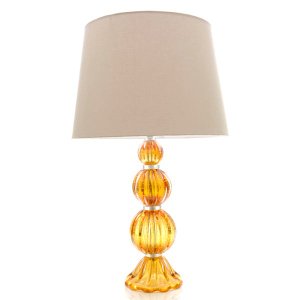 Abajur em Cristal Murano Âmbar - São Marcos