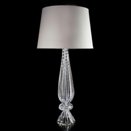 Abajur em Cristal Murano Transparente - São Marcos - 1