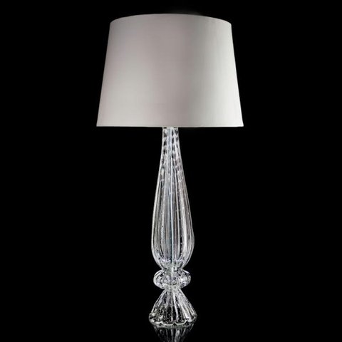 Abajur em Cristal Murano Transparente - São Marcos