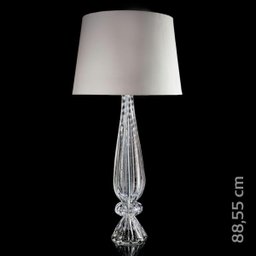 Abajur em Cristal Murano Transparente - São Marcos - 2