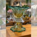 Ver imagem 3 de Vaso Em Cristal Murano Esmeralda - Assinado - São Marcos