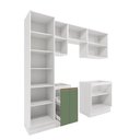 Ver imagem 3 de Lavanderia Modulada Kappesberg Celeste 7 Peças Branco/verde 230cm