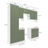 Lavanderia Modulada Kappesberg Celeste 7 Peças Branco/verde 230cm - 2