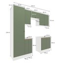 Ver imagem 2 de Lavanderia Modulada Kappesberg Celeste 7 Peças Branco/verde 230cm