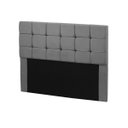 Ver imagem 2 de Cabeceira Cama Box Casal 1,40 Estofada Julia Veludo Chumbo - Star Confort Julia Cabeceira Confortave